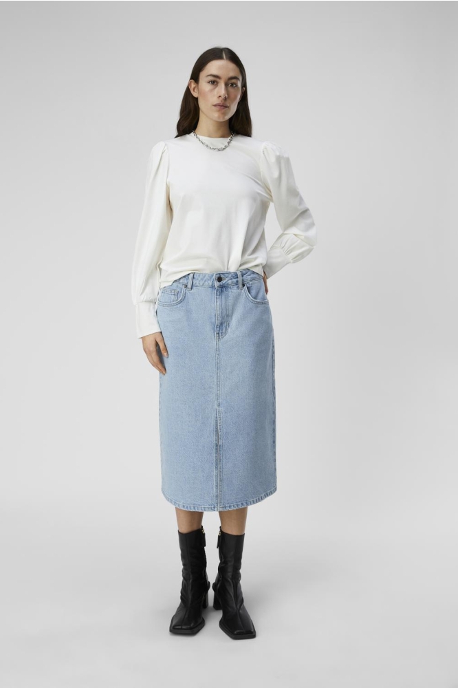 OBJCAROLINE L/S TOP NOOS 23040526 Cloud Dancer
